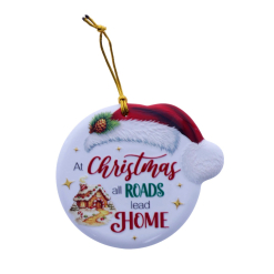 TSK Christmas Sentiment Plaque - All Roads Lead Home