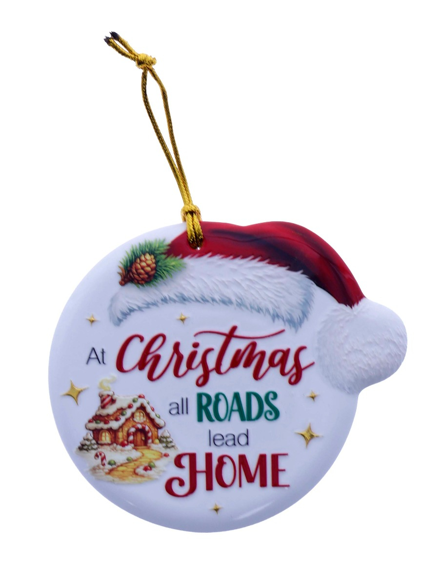 TSK Christmas Sentiment Plaque - All Roads Lead Home