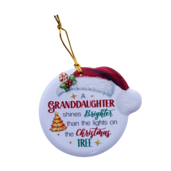 TSK Christmas Sentiment Plaque - Granddaughter