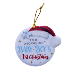 TSK Christmas Sentiment Plaque - Baby Boy's First Christmas