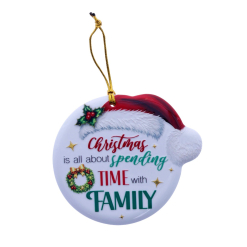 TSK Christmas Sentiment Plaque - Spend Time With Family