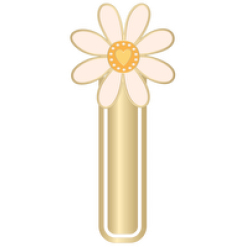Gold metal and enamel bookmarks - Daisy
