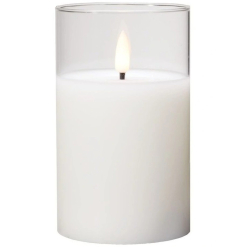 MW Let's Get Lit LED Flameless Candle Glass Hurricane Clear 12.5cm Gift Boxed