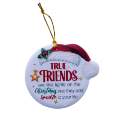 TSK Christmas Sentiment Plaque - True Friends