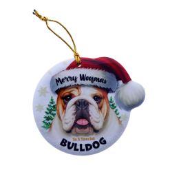 TSK Christmas Sentiment Plaque - Bulldog