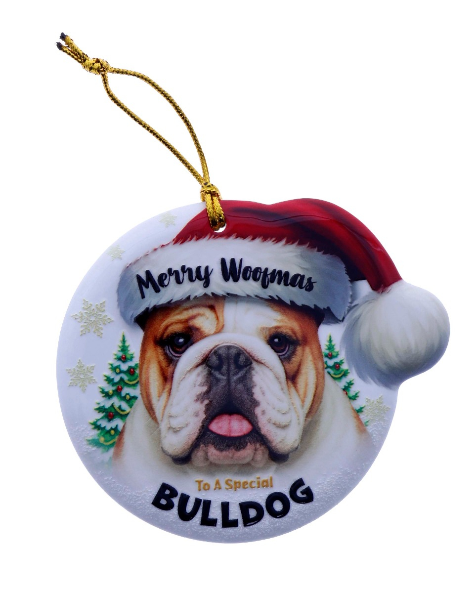 TSK Christmas Sentiment Plaque - Bulldog