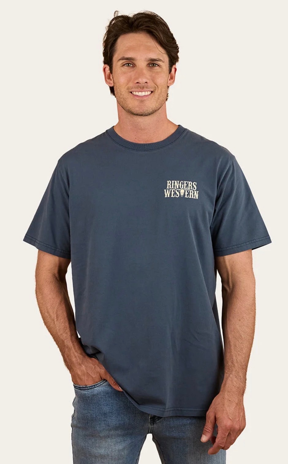 Poster Mens Loose Fit T-Shirt - Washed Navy