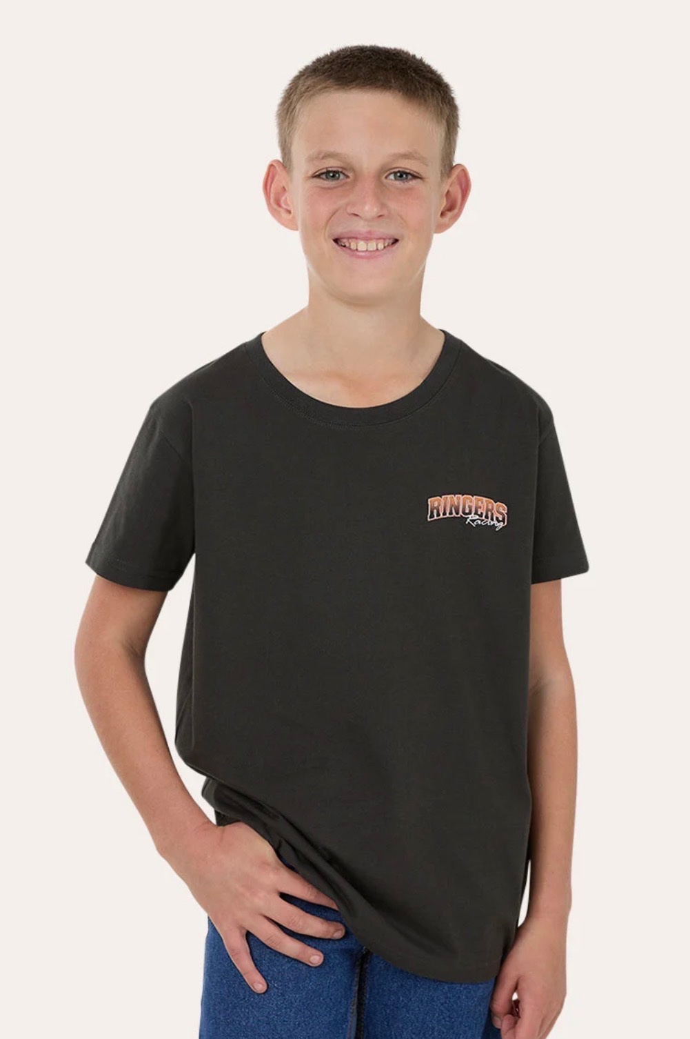 Ringers Racing Youth Boys T-Shirt - Charcoal