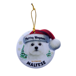 TSK Christmas Sentiment Plaque - Maltese