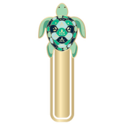 Gold metal and enamel bookmarks - Turtle