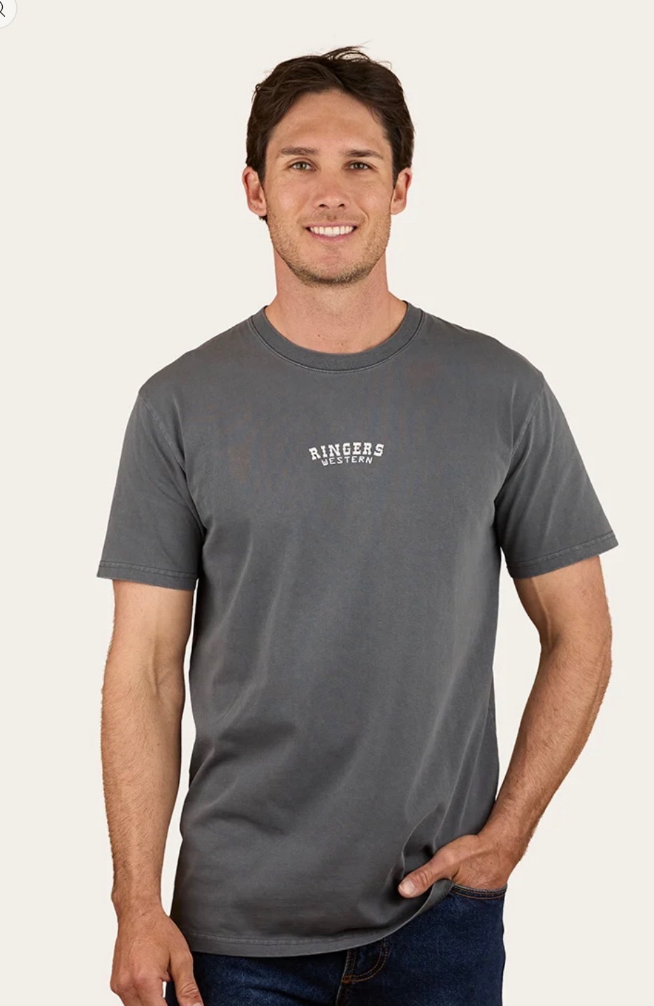 Lone Rider Mens Stock Fit T-Shirt - Washed Black
