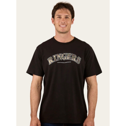 Princeton Mens Loose Fit T-Shirt - Washed Black / Camo