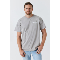 New Squadron Mens Loose Fit Tee - Grey / White