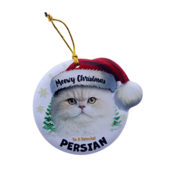 TSK Christmas Sentiment Plaque - Persian Cat
