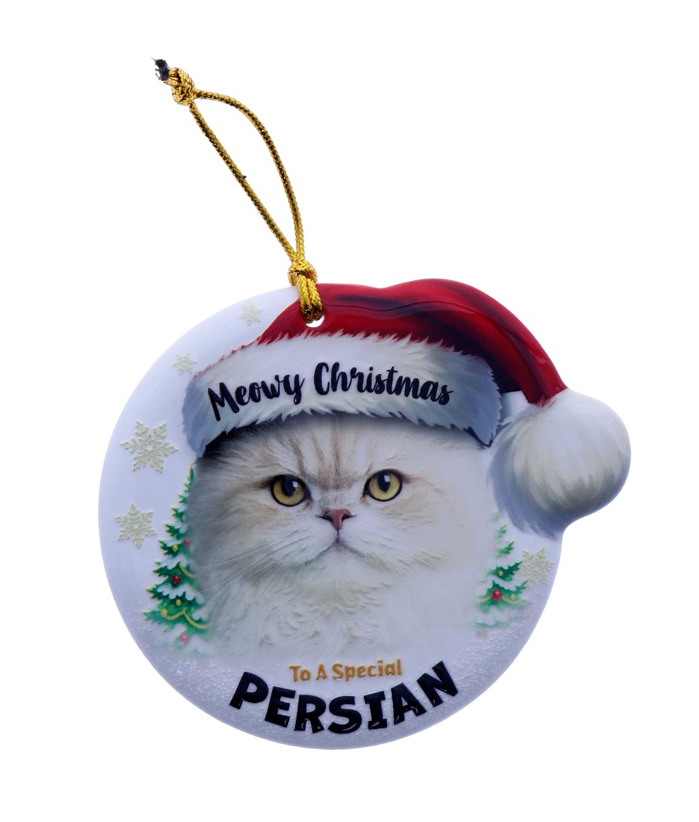 TSK Christmas Sentiment Plaque - Persian Cat
