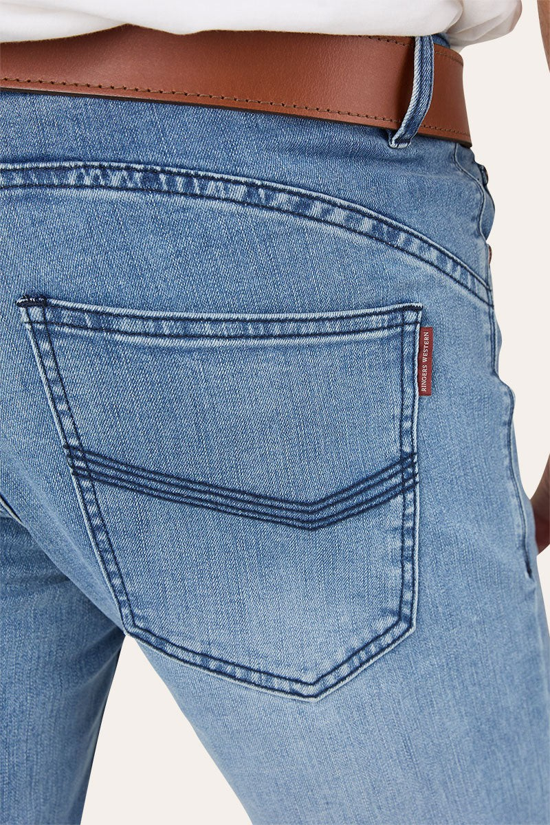 Mitchell Mens Straight Leg Jeans - Light Blue - Image 2