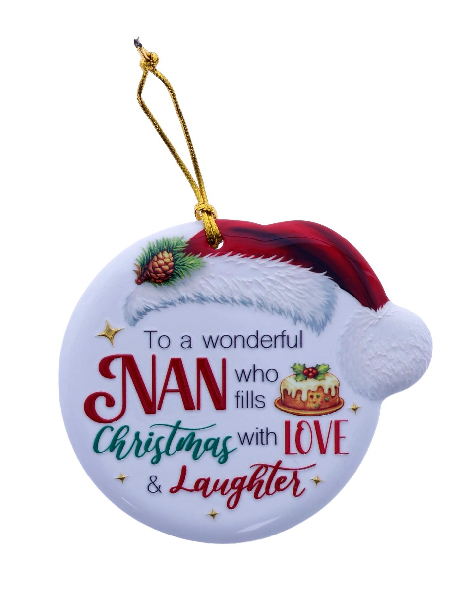 TSK Christmas Sentiment Plaque - Nan