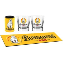 Bundy Bar Mat CC & Glass Set