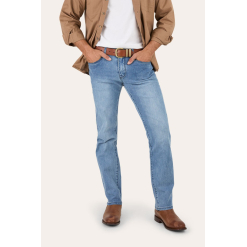 Mitchell Mens Straight Leg Jeans - Light Blue