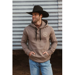 Signature Bull Mens Pullover Hoodie - Mushroom