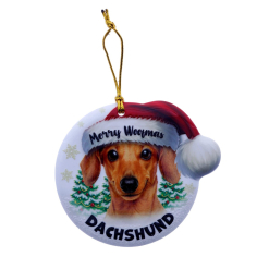 TSK Christmas Sentiment Plaque - Dachshund