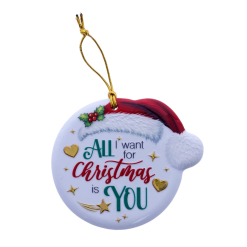 TSK Christmas Sentiment Plaque - All I Want Is You