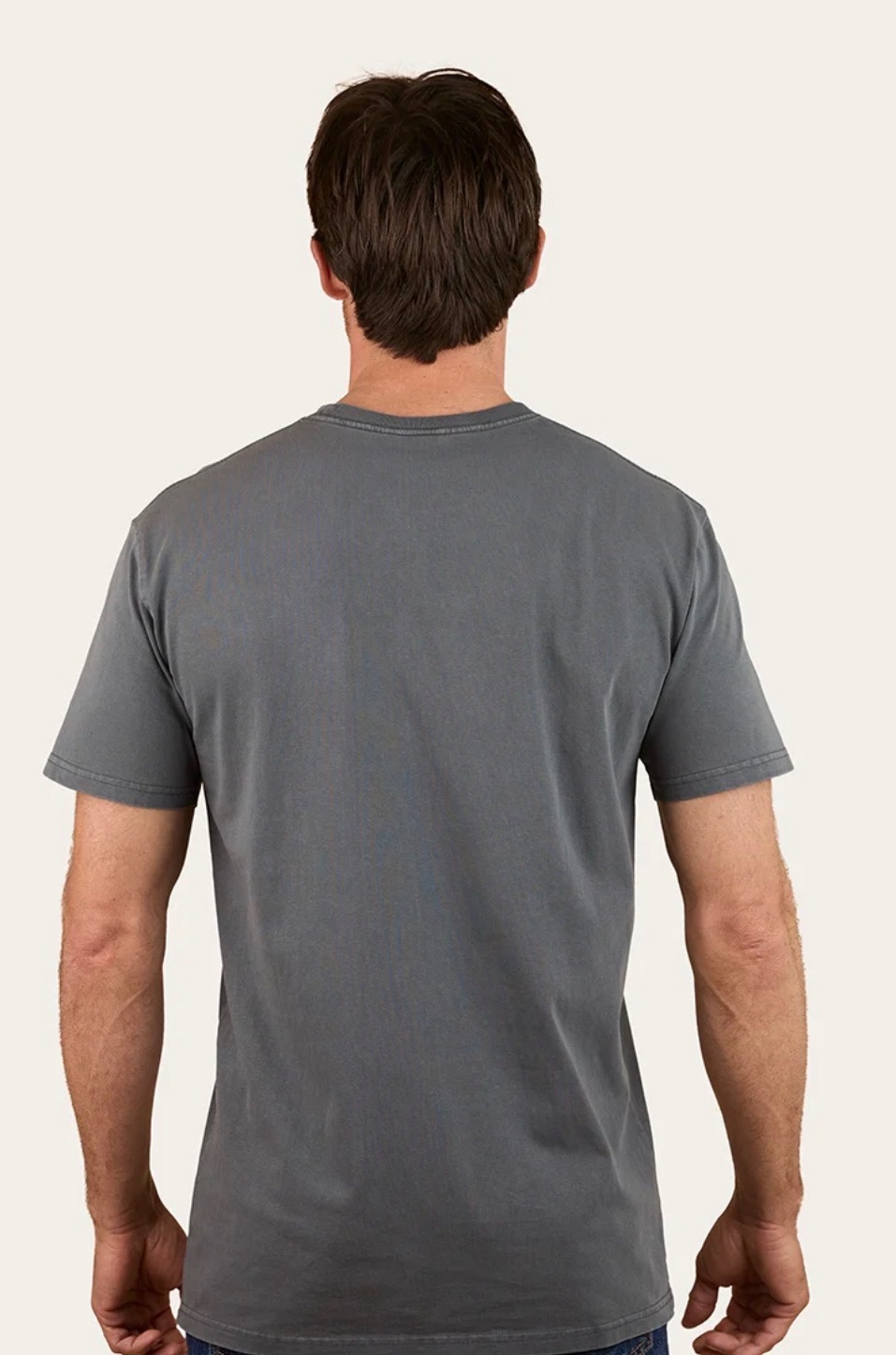 Lone Rider Mens Stock Fit T-Shirt - Washed Black - Image 2