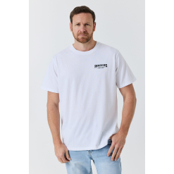 New Squadron Mens Loose Fit Tee - Bright White / Black