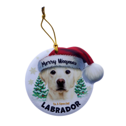 TSK Christmas Sentiment Plaque - Golden Labrador