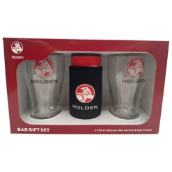 Holden Bar Gift Set Two Glasses, Bar Runner, Can Cooler