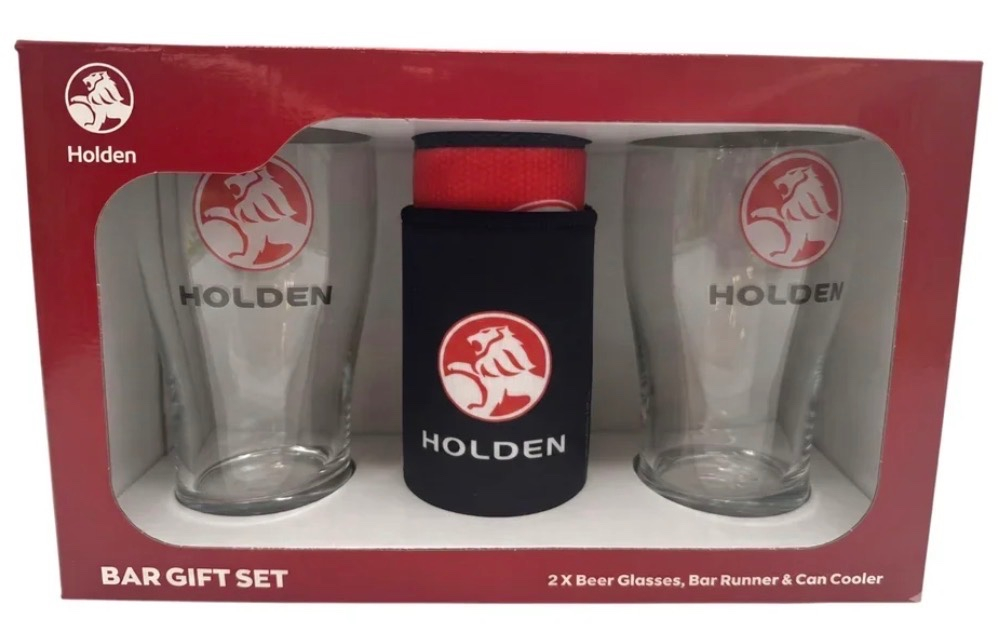 Holden Bar Gift Set Two Glasses, Bar Runner, Can Cooler