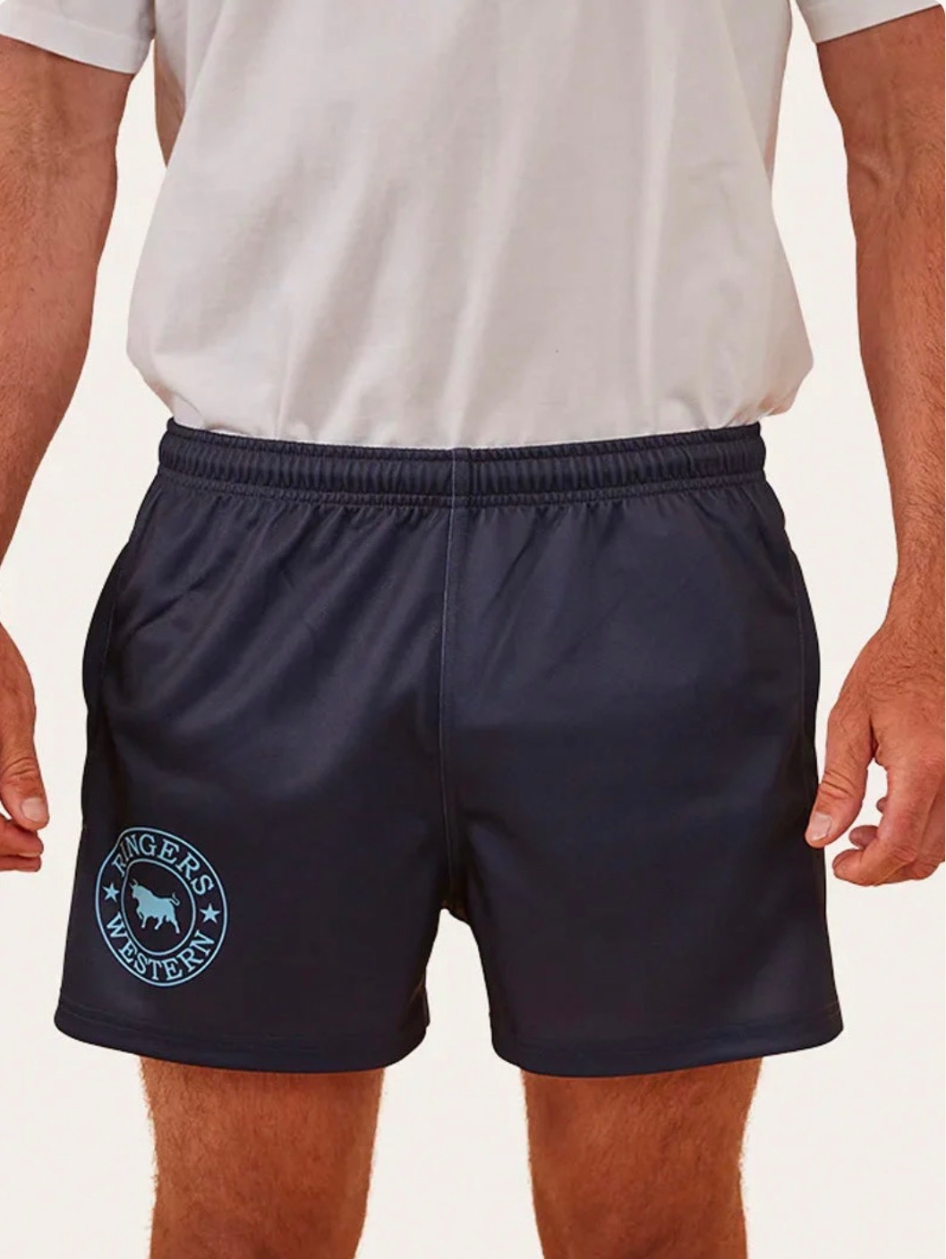 Ringers Mens Footy Short - Navy - Image 2