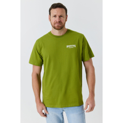 New Squadron Mens Loose Fit Tee - Lime / Bright White