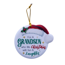 TSK Christmas Sentiment Plaque - Grandson