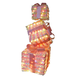 Stacked Gift Boxes w Lights 77cm