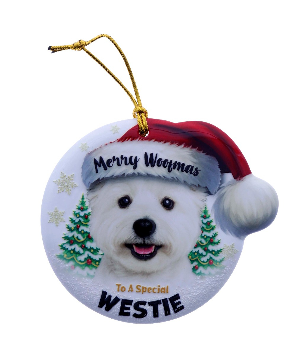 TSK Christmas Sentiment Plaque - Westie
