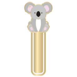 Gold metal and enamel bookmarks - Koala