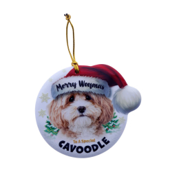 TSK Christmas Sentiment Plaque - Cavoodle