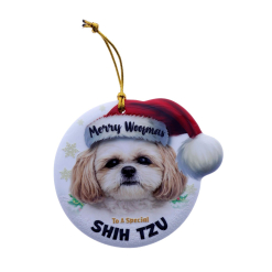 TSK Christmas Sentiment Plaque - Shih Tzu