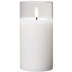MW Let's Get Lit LED Flameless Candle Glass Hurricane Clear 15cm Gift Boxed
