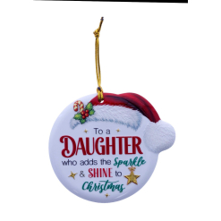 TSK Christmas Sentiment Plaque - Daughter