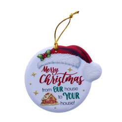 TSK Christmas Sentiment Plaque - Our House To Yours