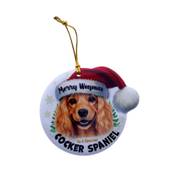 TSK Christmas Sentiment Plaque - Cocker Spaniel