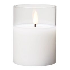 Let's Get Lit LED Flameless Candle Glass Hurricane Clear 10cm Gift Boxed