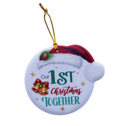 TSK Christmas Sentiment Plaque - Our First Christmas Together