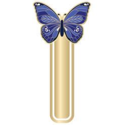 Gold metal and enamel bookmarks - Butterfly