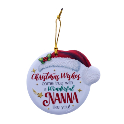 TSK Christmas Sentiment Plaque - Nanna