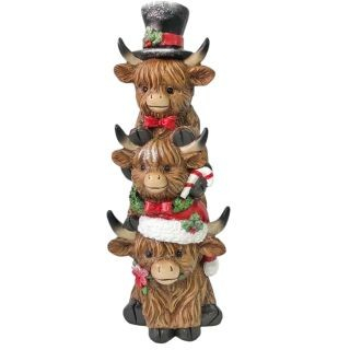 Stacked Highland Cows 31cm