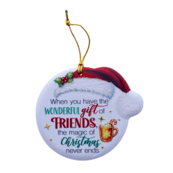TSK Christmas Sentiment Plaque - Wonderful Friends