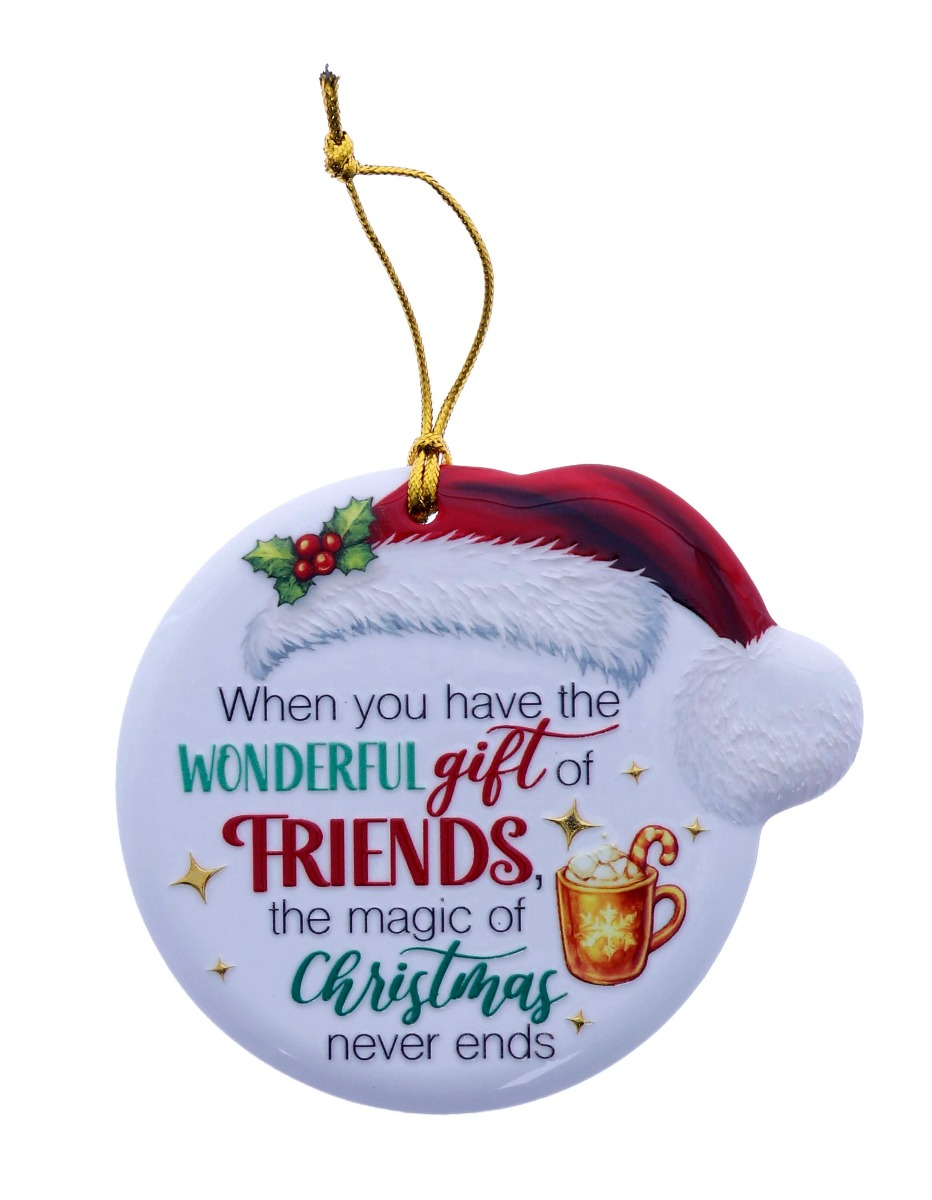 TSK Christmas Sentiment Plaque - Wonderful Friends